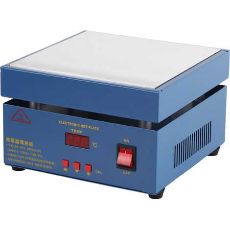 Plaque chauffante électrique LED 200x200mm 800W (220V UK Plug) Station de préchauffage à micro-ordinateur (1/5)