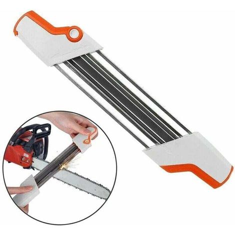 Porte-lime 2 en 1 pour chaîne de tronçonneuse 0.325 Ø 4,8 mm -blanc (1/4)