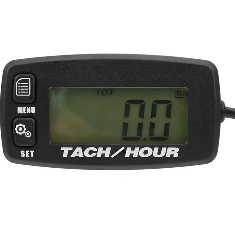 LCD-hintergrundbeleuchtetes, rückstellbares induktives Drehzahlmesser- und Betriebsstundenzähler für 2/4-Takt-Motoren (1/5)