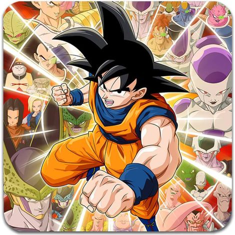 Lot de 2 sous-verres imprimés avec un motif du manga Dragon Ball Z. (1/3)