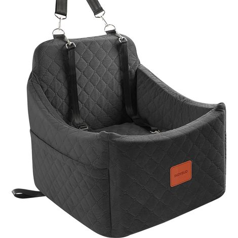 Siège auto pour petit chien, rehausseur en mousse à mémoire de forme avec coussin épais pour chiens de taille moyenne de moins de 15,9 kg, siège amovible et lavable pour animal domestique avec (1/5)