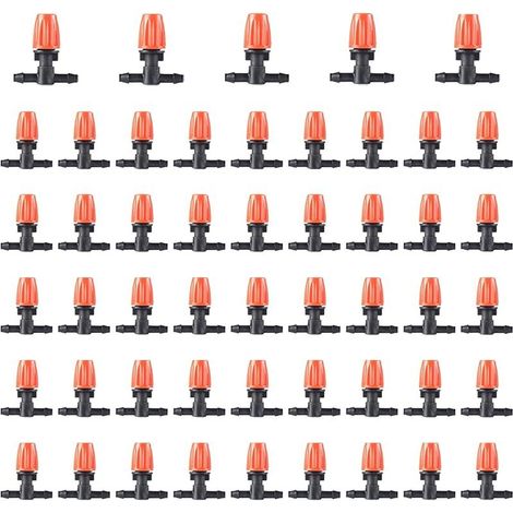 50pcs Goutteurs Arrosage Goutte à Goutte, Goutteur Irrigation Réglable, Micro Flow Drip Head Buses de Brouillard Dirrigation pour Jardins Potagers ou Massifs de Fleurs (1/5)
