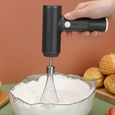 Batteur à œufs électrique, mousseur à lait domestique, fouet à crème, mousseur à café USB sans fil, batteur à œufs haute puissance (1/5)
