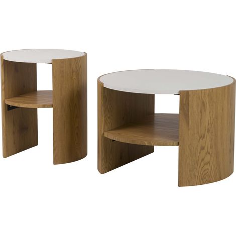 Lot de 2 tables en MDF 60 x 60 x 40 cm, 40 x 40 x 48 cm (1/2)