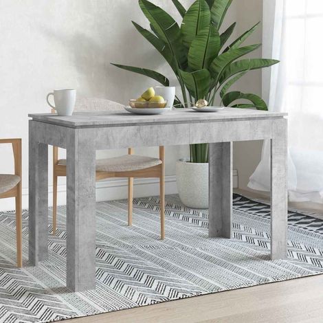 vidaXL Table à manger Gris béton 120x60x76 cm Bois d'ingénierie (1/5)