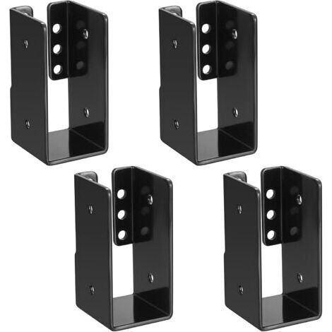 conectores para postes de madera de 1,57 x 3,4 pulgadas, soportes de fijación para vigas, conectores para vigas de madera, soportes para vigas. (1/5)