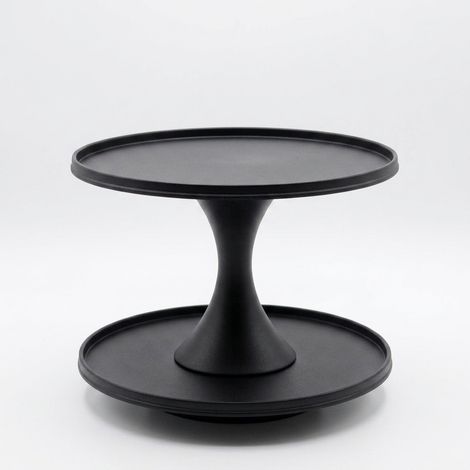 Organizzatore di spezie, scaffale da cucina rotondo nero girevole (1/3)