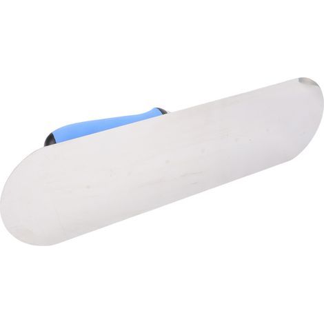 Outil à main de maçonnerie en béton de truelle de piscine en acier inoxydable pour la finition de la construction de plâtre de cloison sèche avec poignée souple extrémité ronde 355x100mm (1/5)