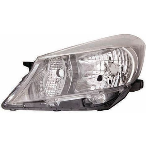 Phare avant gauche H4 fond chromé Toyota Yaris 3 phase 1 2011-2014