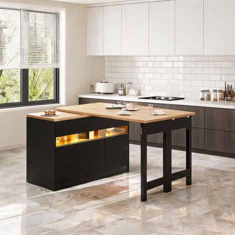 Buffet coloris noir Natural en MDF (1/5)