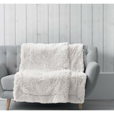 Plaid Couverture imitation Fourrure Marilou Naturel (1/2)