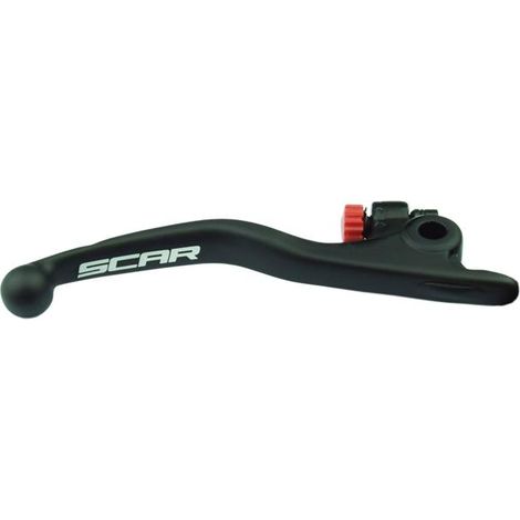 Maneta de freno de competición SCAR (OEM) Brembo para KTM SX/SX-F/SXR/EXC/EXC-R/XC/XC-W/XCR-W '14-'26, Husqvarna '14-'17, Sherco SE-R SEF-R '15-'26, Kawasaki KX 450 '24-'26. Color: negro.
