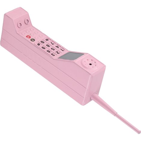 de téléphone portable rétro en fer rose vif léger portable (1/5)