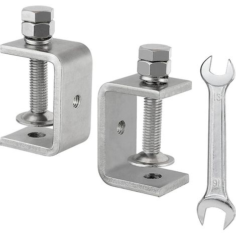 Lot de 2 serre-joints en acier inoxydable 304, serre-joints robustes pour le travail du bois et le soudage. (1/5)