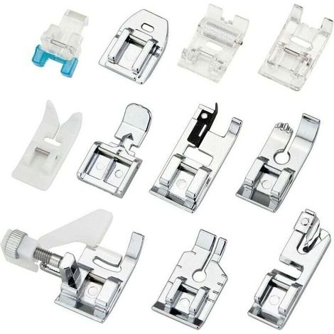 11Pcs Pieds-de-Biche,Kit de Machine à Coudre Pieds Presseur de Rechange Pièces Accessoires pour Quelques Modèles de Machine à Coudre Domestique Brother Singer Janome Toyota (1/5)