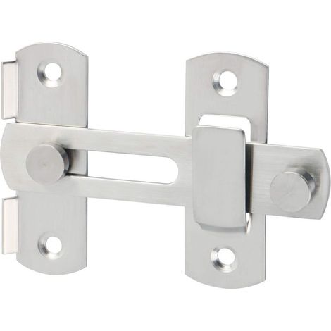 Sliding Door Lock, Shutter Lock, Gate Latch with Screws for Door, Window, Cabinet and Garden, Brushed Stainless Steel Finish (1/5)