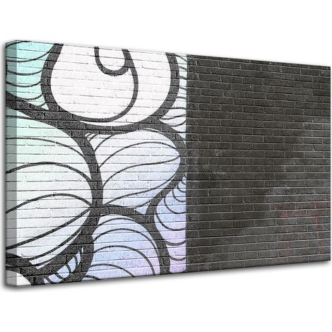 Cuadro mural arquitectónico sobre lienzo de 80x50 cm.