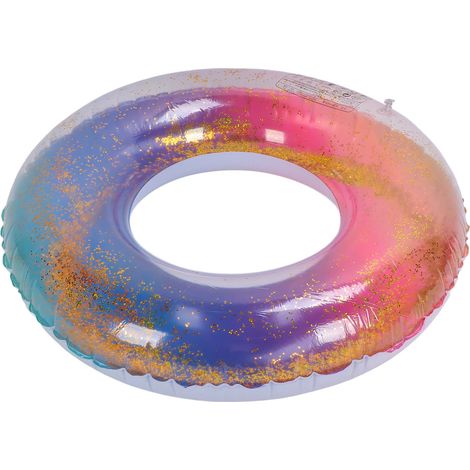 Verdickte, glitzernde Schwimmringe für den Pool, leuchtende und funkelnde Farben (1/5)