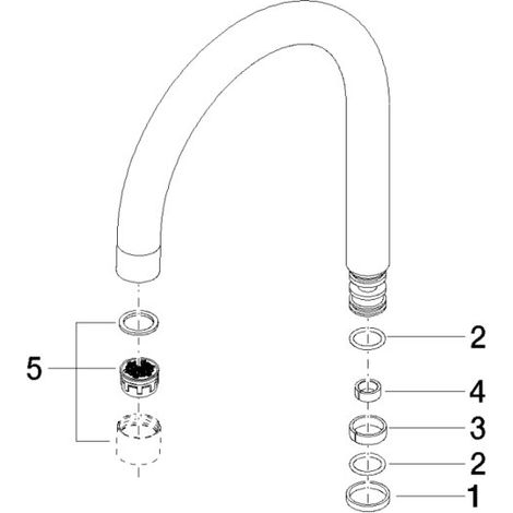 Dornbracht 90282216203-00 Bec de robinet Pièces de rechange