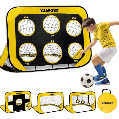 Cage de Foot Enfant Exterieur, Pliable But de Foot Enfant avec Sac Porté, 4 Modes Cage de Foot Pop-up 120 x 80 x 80 cm, pour Jardin, la Cour, Plage (1/5)