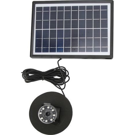 Solarbetriebene Gartenbrunnenpumpe mit Akku, schwimmender LED-Leuchte, Fernbedienung, 8-V-Gleichstrommodell für Teiche und Gärten (1/5)