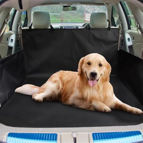 Housse de protection de coffre de voiture pour chien avec côtés : housse de siège auto Oxford 600D de qualité supérieure, imperméable et résistante aux rayures, couverture universelle pour (1/5)