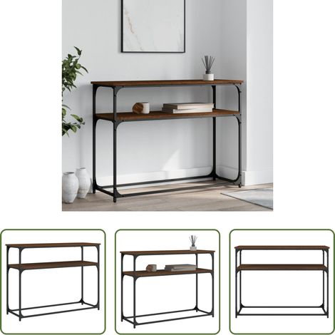 Holzwerkstoff -  Konsolentisch Braun Eichen-Optik 100x35,5x75 cm Holzwerkstoff (1/5)