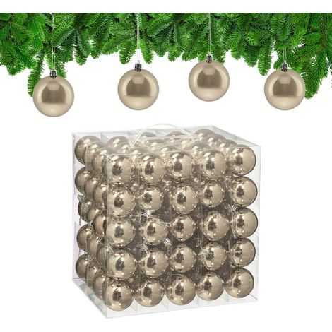 Set of 100 Glossy Christmas Tree Baubles (1/5)