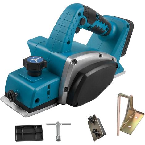 Rabot électrique sans fil pour 18 V, 15 000 tr/min, sans balais, avec 82 mm de largeur et 2 mm de profondeur de coupe pour le travail du bois, charpentier, bricolage, sans batterie (1/5)