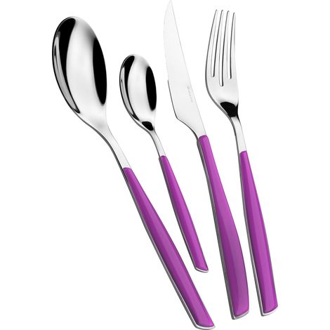 Set posate 24 pezzi in scatola regalo con finestra Glamour Iris Tinta unita Bugatti