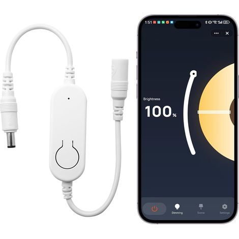 Contrôleur de bande LED par application Bluetooth Wi-Fi DC12V-24V contrôleur variateur avec système Android et IOS pour toutes les bandes 3528 5050 2835 (1/5)