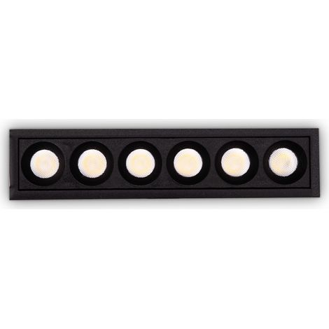 Faretto Incasso Contemporaneo Lika Alluminio Nero Led 10W 3000K Ip20