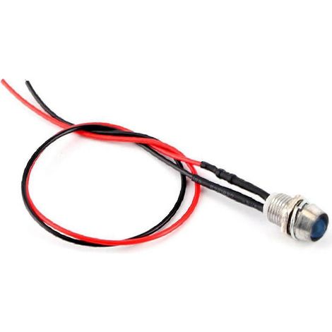 Stück 12V 8mm LED-Panel-Kontrollleuchte für Armaturenbrett, Auto, Transporter, Blau
