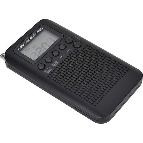 Mini Portable Numérique FM Récepteur, FM/AM Double Band Conférence Radio avec Casque et Lanyard (1/5)