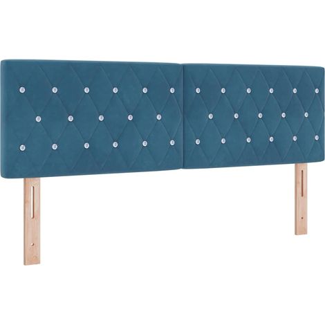 Maison Exclusive - Testiera LED con strisce LED Blu Scuro 144 cm Velluto (1/5)