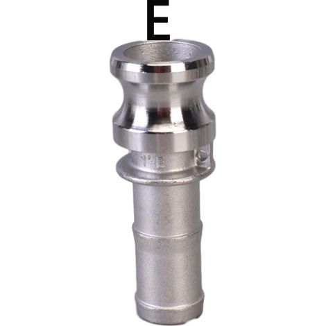 Adaptateur de raccord Camlock à came en acier inoxydable 304 (E-3/4") pour pompes à tuyau, raccord rapide MPT/FPT à barbes. (1/5)