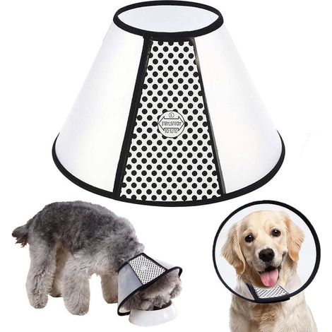 Collier anti-morsure, couvre-collier, convient aux petits chiens, réglable 42-44 cm. (1/4)