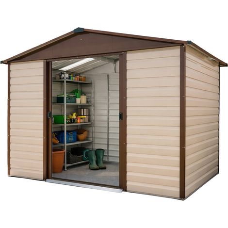 Abri de jardin métal Yardmaster 5,3 m² + kit d'ancrage (1/9)