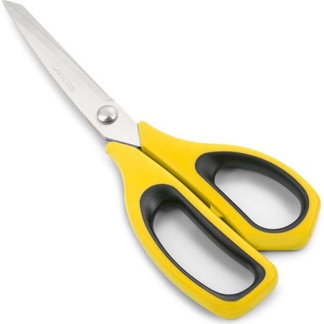Küchenschere Arcos 185725 aus Edelstahl und mango Polypropylen + 240 mm gelbes Elastomer im Blister. (1/5)