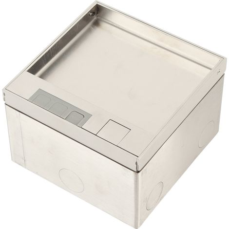 Multiprise encastrable double prise 3 broches norme boîtier raccordement acier inox PC 13A 4000W (1/5)