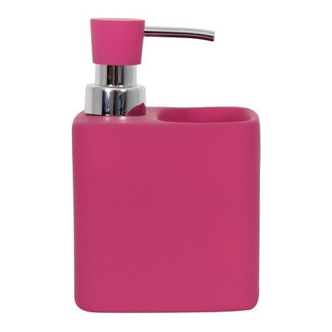 Dispensador de Jabón y Esponja Cerámica MALAGA Rosa MSV