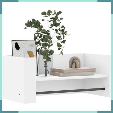 848451 étagère murale blanc 70,5x35x30,5 cm bois d'ingénierie (1/5)