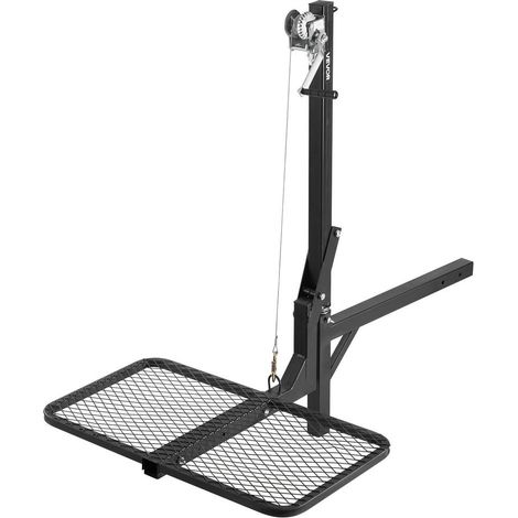 Pour lever le gibier et les charges, palan à cerf avec treuil manuel, récepteur 5 cm et pivot 360° (1/5)