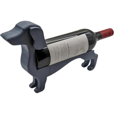 Porte-bouteille de vin Teckel - Porte-bouteille décoratif et personnalisé - Accessoire de décoration intérieure amusant (1/5)