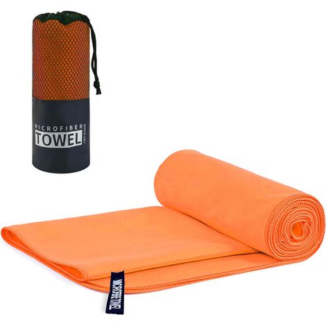Étui de transport pour serviette en microfibre Serviette de sport et de voyage Serviette de voyage ultralégère, à séchage rapide et antibactérienne Serviette (1/5)