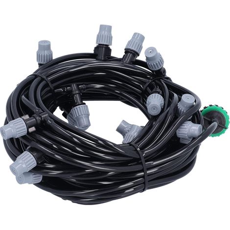 Système de Brumisateurs de Refroidissement pour Terrasse, Kit de Pulvérisation 15 M 20 Système de refroidissement par pulvérisation de jardin avec tuyau d'irrigation 4/7, kit d'irrigation par brouill (1/5)