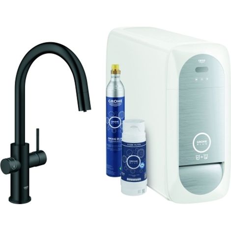 Grohe Blue Home Starter Kit con Caño Extraíble en C Black, 31541KS0