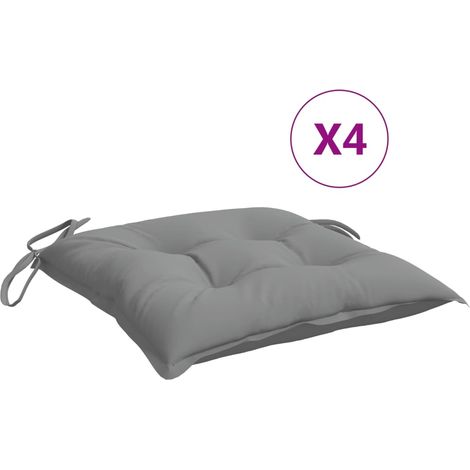 vidaXL Chair Cushions 4 pcs Grey 50x50x7 cm Oxford Fabric