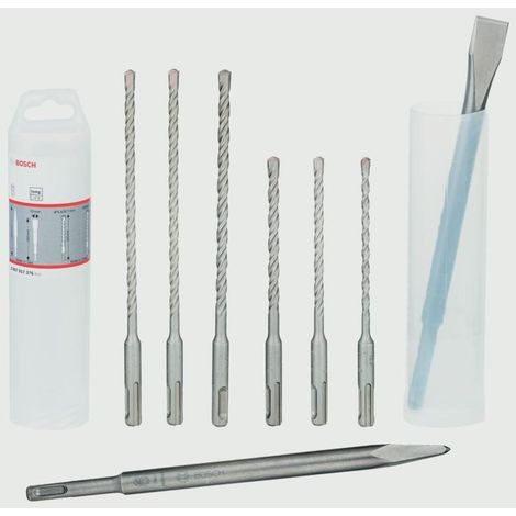 Bosch 2607017376 SDS-plus-3 Carbide Hammer Drill Bit Chisel Set 8 Pcs (1/2)