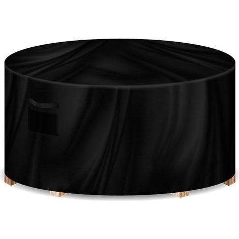 Gracious Gardens Waterproof Outdoor Patio Furniture Cover UV Resistant Heavy Duty Oxford Fabric - Round - 190 x 80cm (1/5)